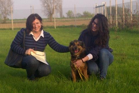 Prisca con la sua nuova famiglia
